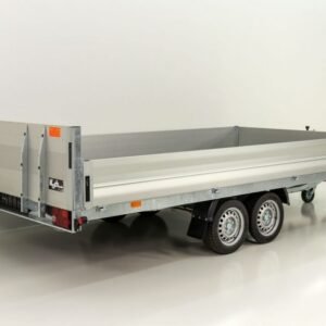 Reboque Plataforma Alta Vezeko J35.4 – 210 × 430 cm – 3,5 t – Plataforma Basculante
