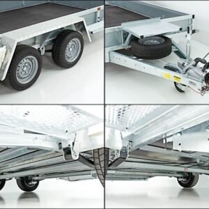 Reboque Porta-Máquinas Variant Maxi Load – 180 × 400 cm – 3,5 t – Rampas e Traseira Beavertail