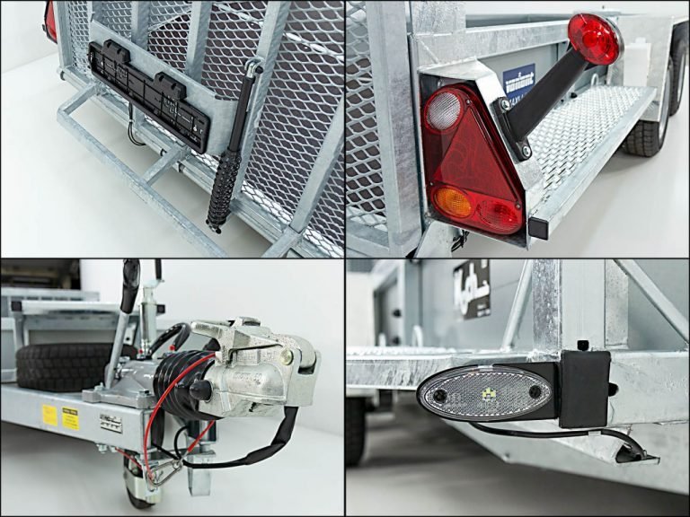 Reboque Porta-Máquinas Variant Maxi Load – 180 × 400 cm – 3,5 t – Rampas e Traseira Beavertail