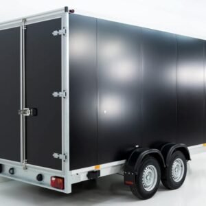 Reboque Furgão Vezeko VK Sandwich Black – 184 × 405 × 205 cm – 2,7 t – Portas