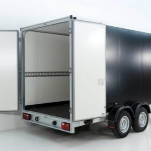 Reboque Furgão Vezeko VK Sandwich Black – 184 × 405 × 205 cm – 2,7 t – Portas