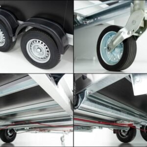 Reboque Furgão Vezeko VK Sandwich Black – 184 × 405 × 205 cm – 2,7 t – Portas