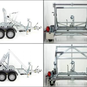 Reboque para Bobines de Cabo Humbaur KTA – 145 × 280 cm – 3,5 t – Guincho Manual