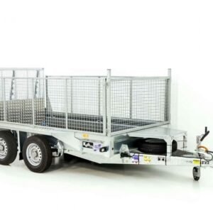 Reboque Porta-Máquinas Ifor Williams GX105 – 157 × 303 cm – 2,7 t – Rampa e Extensão em Rede