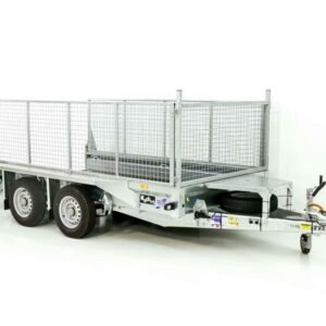Reboque Porta-Máquinas Ifor Williams GX105 – 157 × 303 cm – 2,7 t – Rampa e Extensão em Rede