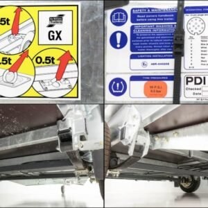 Reboque Porta-Máquinas Ifor Williams GX105 – 157 × 303 cm – 2,7 t – Rampa e Extensão em Rede