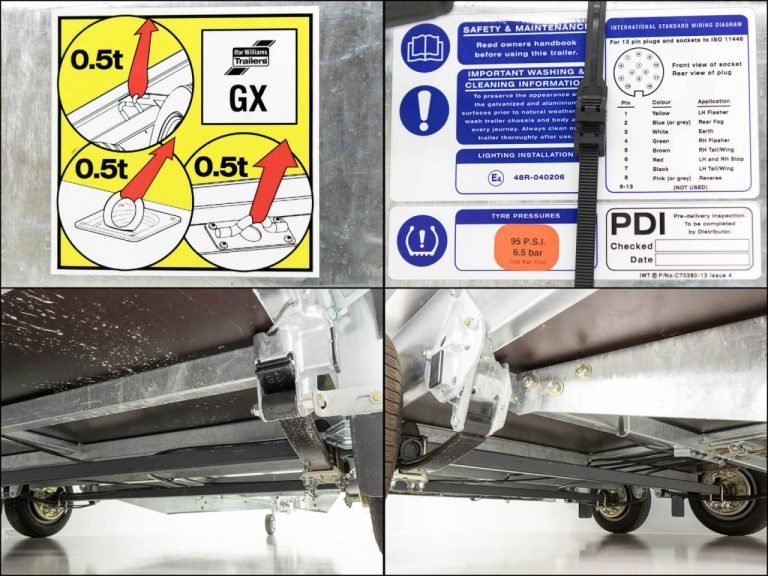 Reboque Porta-Máquinas Ifor Williams GX105 – 157 × 303 cm – 2,7 t – Rampa e Extensão em Rede