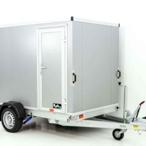 Reboque Furgão Vezeko VK – 152 × 255 × 160 cm – 1,3 t – Rampa e Porta Lateral
