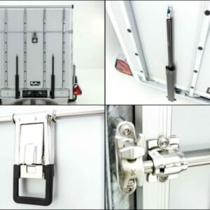 Reboque Furgão Vezeko VK – 152 × 255 × 160 cm – 1,3 t – Rampa e Porta Lateral