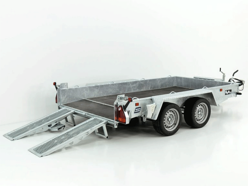 Reboque Porta-Máquinas Variant Maxi Load – 161 × 305 cm – 3,5 t – Rampas e Traseira Beavertail