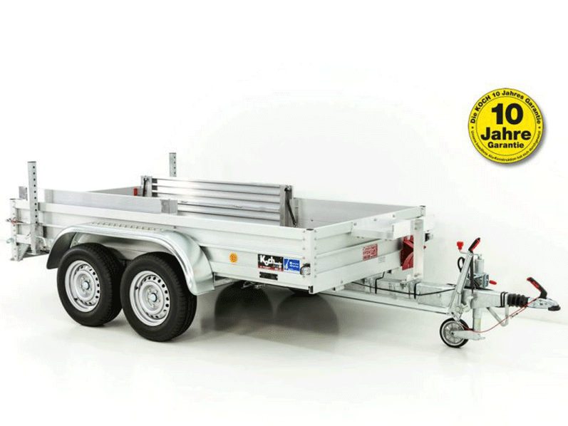 Reboque Porta-Máquinas Koch Tipo 7.26 – 150 × 300 cm – 2.600 kg – Piso em Alumínio
