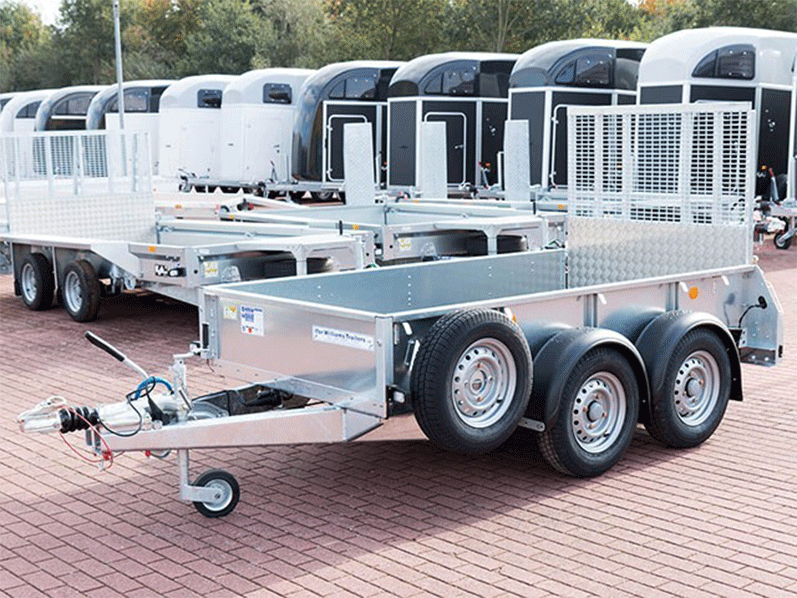 Reboque Porta-Máquinas Ifor Williams GD85 – 158 × 250 cm – 2,7 t – Rampa