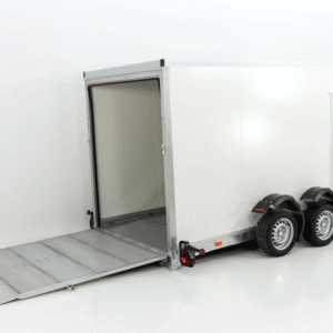 Reboque Furgão Rebaixável Vezeko – 157 × 344 × 190 cm – 2,7 t – Elétrico