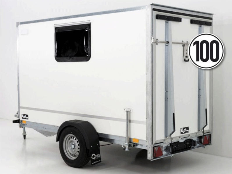Reboque Furgão BK Altura 180 1,3t – Rampa – Tür – 1 Janela