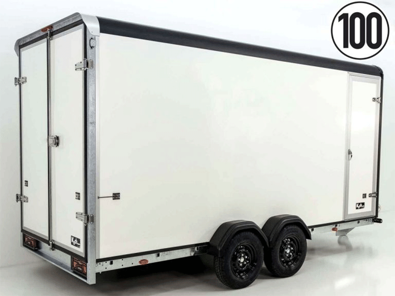 Reboque Furgão Henra Boxvan Black – 183 × 365 × 220 cm – 2,7 t – Portas
