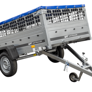 Reboque Basculante Garden Trailer 230 KIPP – 230 × 125 cm – Lona Azul e Grelha