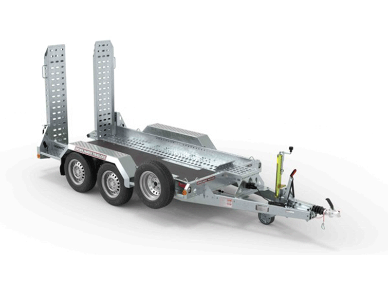Reboque Porta-Máquinas Brian James – 280 × 130 cm – 3.500 kg – Tandem