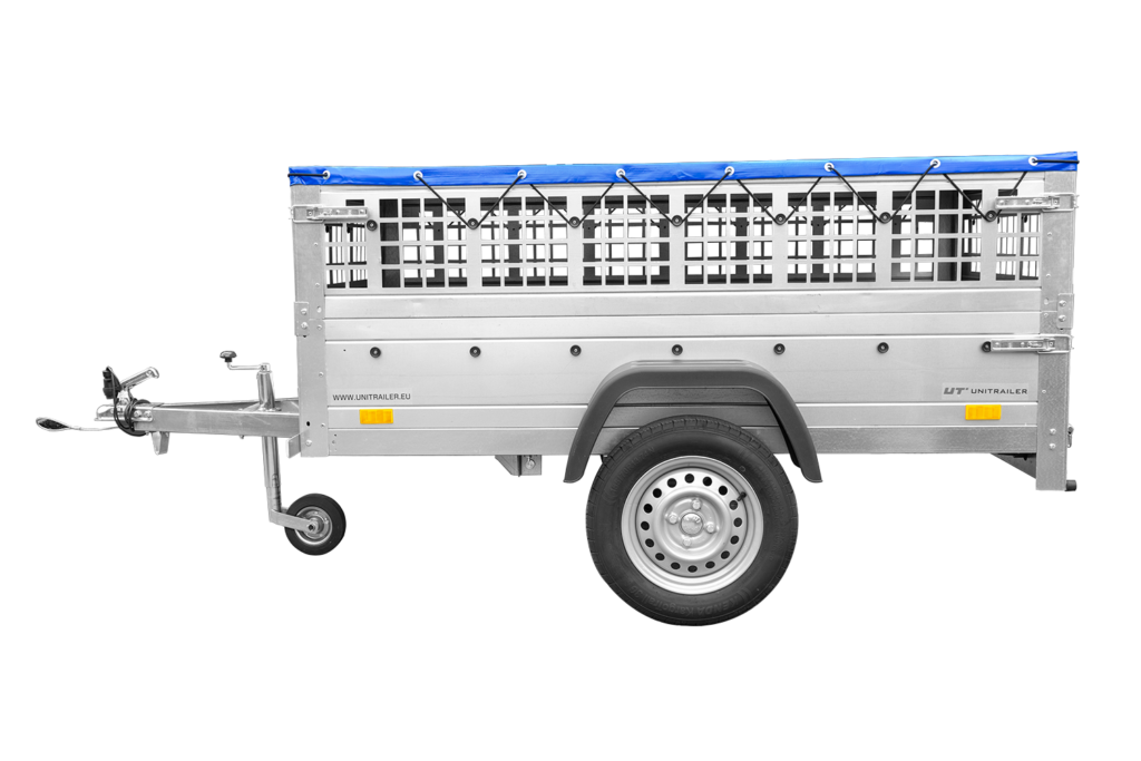 Reboque Basculante Garden Trailer 200 KIPP – 200 × 106 cm – Lona Azul e Grelha