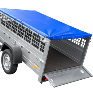 Reboque Basculante Garden Trailer 200 KIPP – 200 × 106 cm – Lona Azul e Grelha