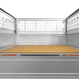 Reboque Basculante UNITRAILER 200 × 125 cm com Laterais de Rede e Roda Jockey
