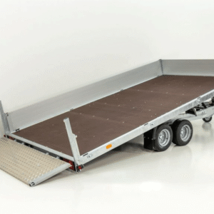 Reboque Plataforma Alta Vezeko J30.43 – 210 × 430 cm – 3,0 t – Plataforma Basculante