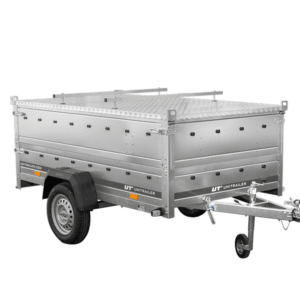 Reboque UNITRAILER Garden Trailer 230 KIPP – 230 × 125 cm – 750 kg – Tampa em Alumínio
