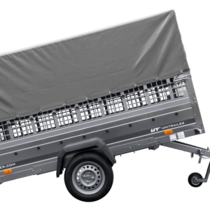 Reboque UNITRAILER Garden 265 KIPP – 264 × 150 cm – Grelha e Lona H-800