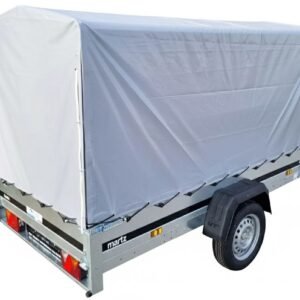 Reboque de Carga 750 kg 264 × 126 cm com Lança Basculante e Lona Alta 110 cm