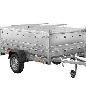Reboque UNITRAILER Garden Trailer 230 KIPP – 230 × 125 cm – 750 kg – Tampa em Alumínio