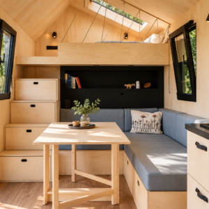 Tiny House PURA com Mezanino e Escada de Mão – 2 a 4 Pessoas