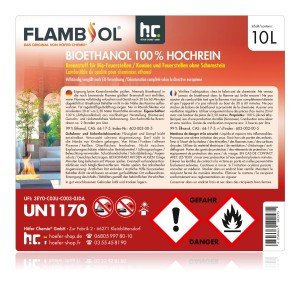 Flambiol Bioethanol 100% Hochrein 15 x 10l