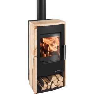 Haas+Sohn Rubus Kaminofen Naturstein Schwarz-Woodstone 6 kW