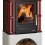Justus Bavaria Kaminofen Keramik Bordeauxrot 7 kW