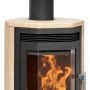 Justus Dauerbrand Kaminofen Usedom 5D Sandstein Schwarz Automatik 5 kW