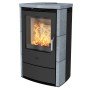 Fireplace Meltemi Kaminofen Speckstein Schwarz 8 kW mit Automatik