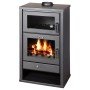 Victoria Kaminofen Triumph F Schwarz mit Backfach 12,3 kW