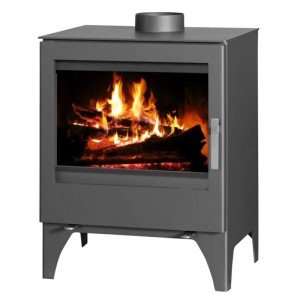 Victoria Kaminofen Modena L Schwarz 9,76 kW mit XXL-Sichtscheibe
