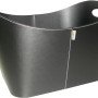Aduro Holzkorb Baseline Schwarz aus Kunstleder
