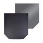 Firefix Stahlbodenplatte Schwarz Dunkelgrau 100 x 110 cm 1,5 mm
