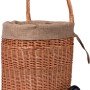 Dobar Kaminholzwagen aus Weide mit Kunststoffrädern 44 x 43 x 93 cm