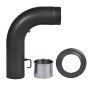 Firefix Rauch- und Ofenrohrset 150 mm Schwarz 3-tlg.