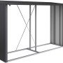 Biohort Kaminholzregal Woodstock 300 Dunkelgrau-Metallic