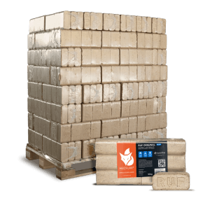 Heizfuxx RUF Original Blue Holzbriketts Nadelholz 10kg x 96 Gebinde 960kg Palette
