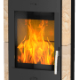 Fireplace Santiago Kaminofen Sandstein Schwarz 6 kW