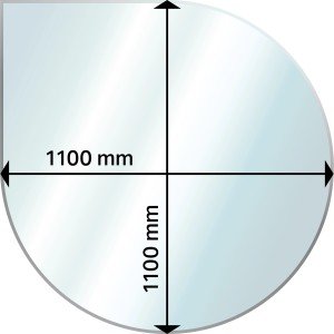 Aduro Glasbodenplatte Tropfenförmig