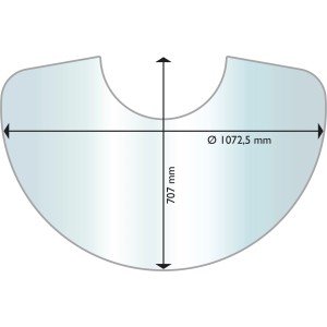 Aduro Glasbodenplatte Halbmond für Aduro 22 Serie