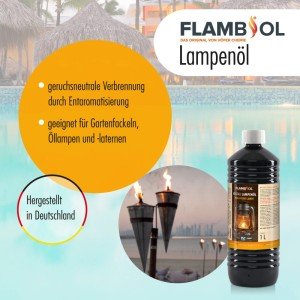 Flambiol Lampenöl Hochrein Kristallklar 120 x 1l
