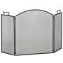 HOMCOM Kaminschutzgitter mit Netz 128 x 2 x 76,5 cm